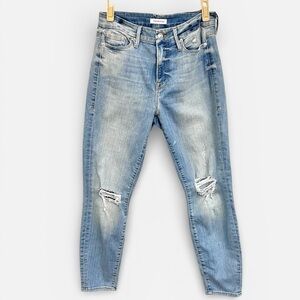 Good American Skinny Jeans Women’s Size 8 / 29 Distressed  Stretch Denim